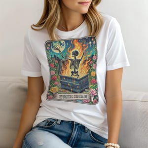 Tarot The Emotional Dumpster Fire T-Shirt for Women, Funny Ladies Shirt Mom Gift, Casual Top, Sweatshirt & Hoodie Available, Mystic Top