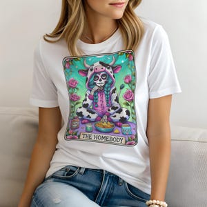 Tarot The Homebody T-Shirt for Women, Funny Ladies Shirt Mom Gift, Casual Top, Sweatshirt & Hoodie Available, Mystic Top, DTF