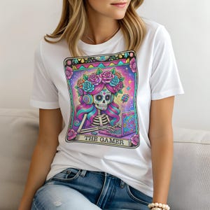 Tarot The Gamer T-Shirt for Women, Funny Ladies Shirt Mom Gift, Casual Top, Sweatshirt & Hoodie Available, Mystic Top, DTF