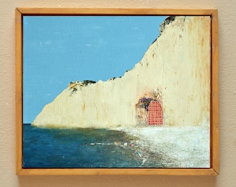 Original oil painting on canvas, Sea Landscape, Fine art, Amalfi coast painting