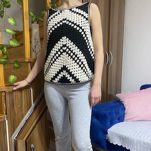 Handmade Crochet Crop Top: Boho Summer Festival Knit Top