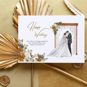 Hochzeitskarte, Verlobungsgeschenk, Hochzeitstag, Karte zum Ausdrucken, Karte zum Ausdrucken - DIGITALER DOWNLOAD - Personalisierte Karte