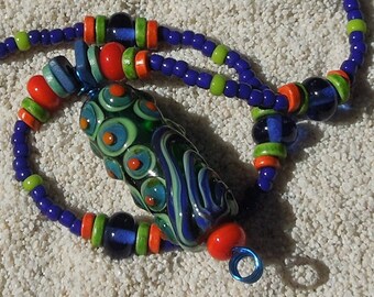 Où la lave rencontre la mer, Design en porcelaine Pendentif Disque Perles à la mode Collier Bijoux d’été, Colliers pour femmes