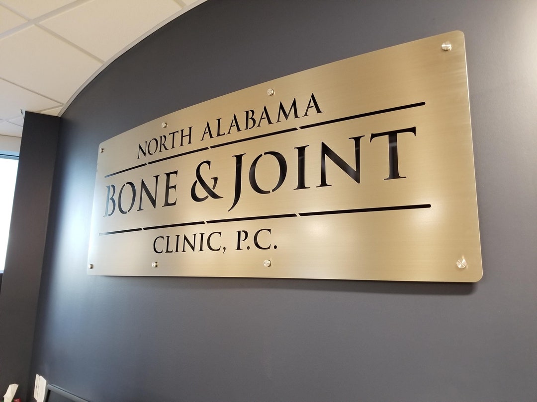 Custom Metal Logo Sign: Laser Cut Business Sign, Indoor/outdoor - Etsy