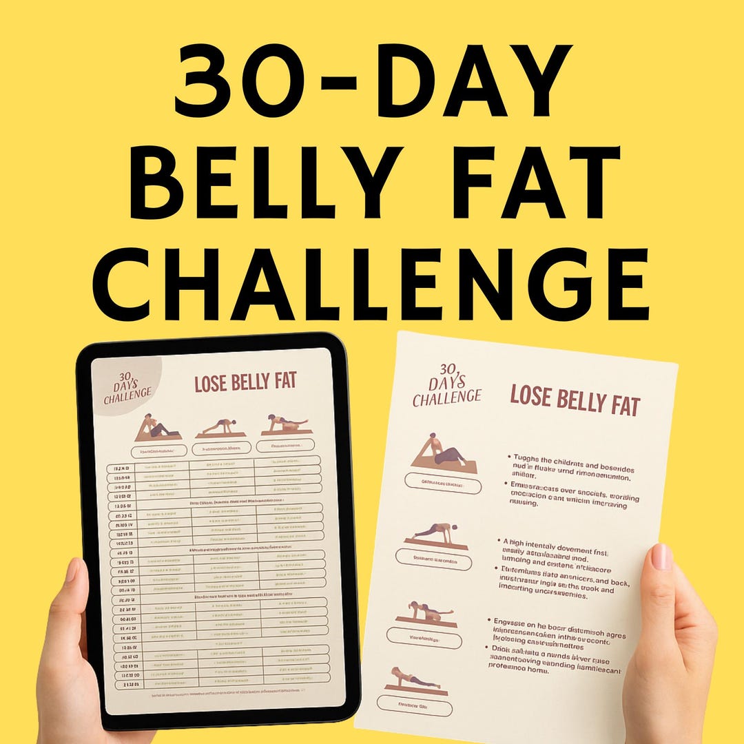 30-day Belly Fat Workout Challenge: At-home Fitness Plan (PDF