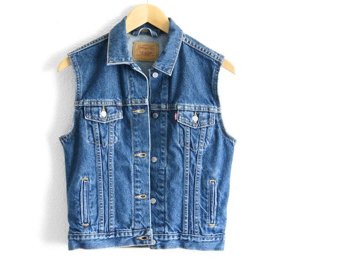 Levis Vest Levis Denim Vest Levis Jean Vest Levis Vest Small Etsy