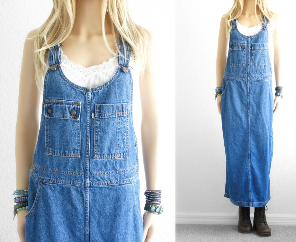 Levi Denim Overall Dress Denim Womens 