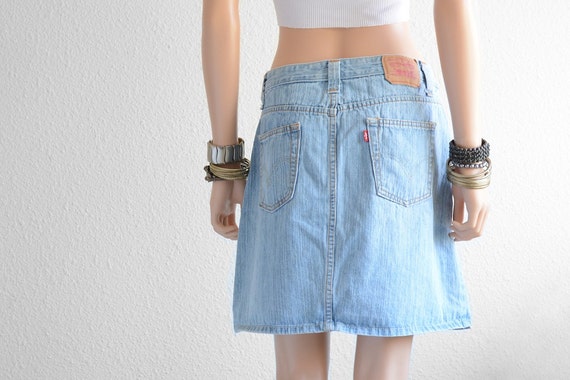 levis a line denim skirt