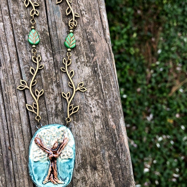 Dryad Necklace Fairy Tale Mythic Woodland Forest Enchanted Nature by MinouBazaar