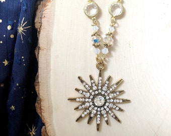Celestial Starburst Necklace Enchanted Gifts by MinouBazaar