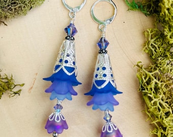 Bluebell Flower Fairy Earrings Enchanted Spring