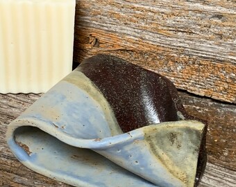 Folded Soap Dish, unique stoneware art