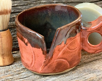 Shaving Mug Set - Mug, Brush, Olive Oil Soap with cocoa butter