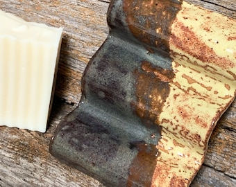Modern Soap Dish/Spoon Rest, unique stoneware art