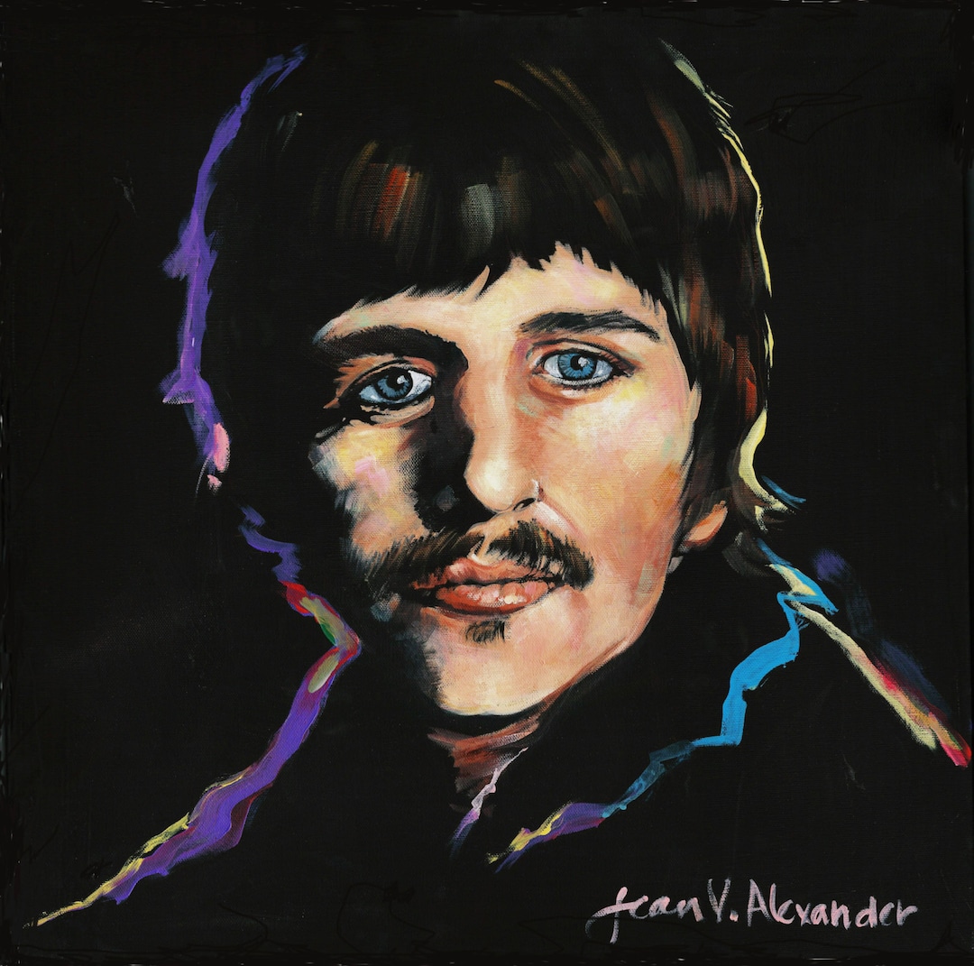 Ringo Starr Portrait: Original Acrylic Art Print (11x17) - Etsy