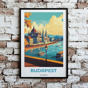 Budapest Hungary Travel Print Classic Simple Design Travel Poster Wall art Home Decor