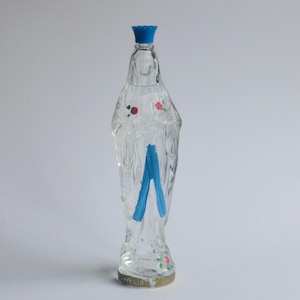 Souvenir of Lourdes - Glass bottle - Holy water - Saint Mary - The Virgin Mary - The Madonna.