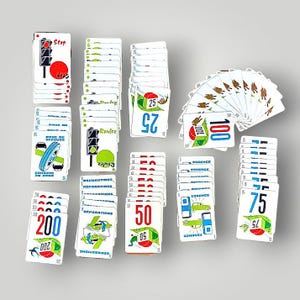 Ancien jeu Mille Bornes – édition Edmond Dujardin Arcachon - complet - vers 1961