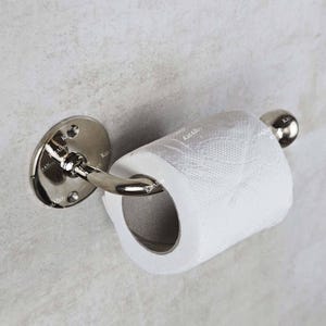 Suporte de papel higiênico de níquel polido sólido, suporte de rolo de papel higiênico de níquel polido não laqueado, suporte de rolo de papel de banheiro sólido