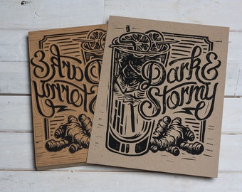 Dark & Stormy -  Block Print