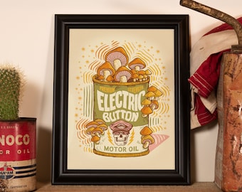 Electric Button -  Screen Print