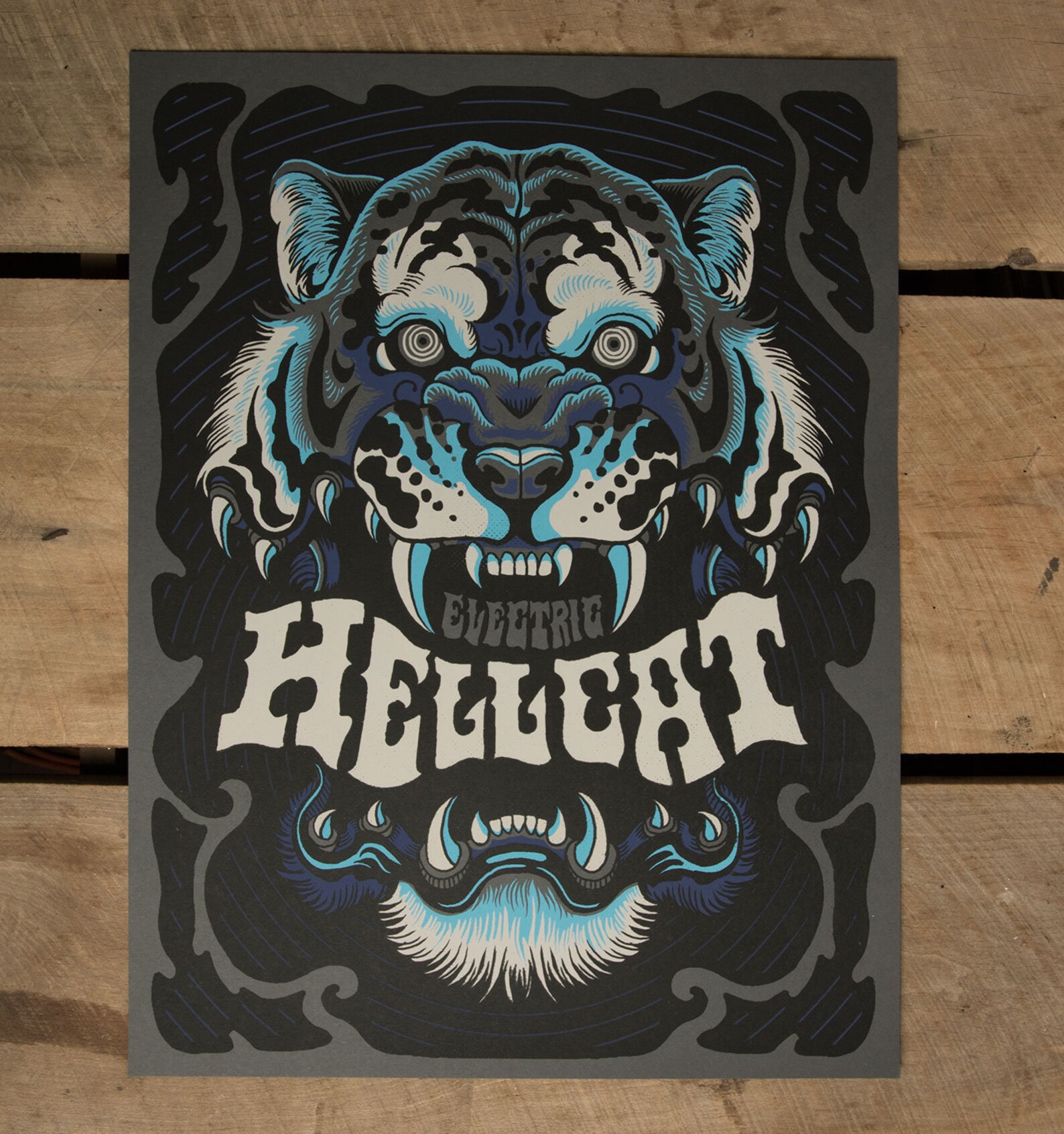 Electric Hellcat Limited Edition Screen Print Etsy