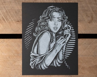 The Call-  Block Print