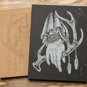 Nature&#39;s Hand -  Black Block Print