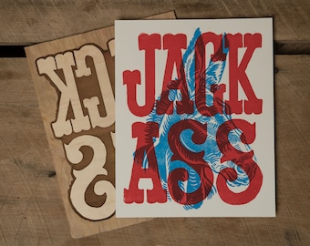 Jack Ass - Block Print