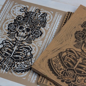 La Rosa Catrina - Kraft Block Print