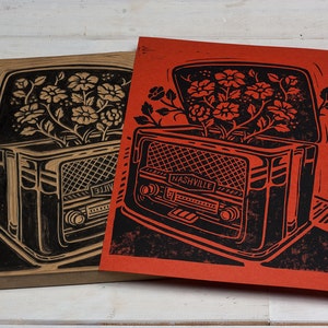 Vintage Nashville Sounds - Red Block Print