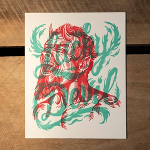 Lucky Devil - Block Print