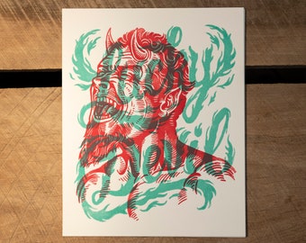 Lucky Devil - Block Print