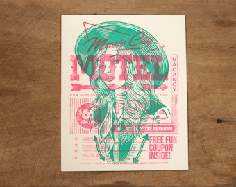 Music City Motel - Block Print