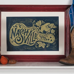 Nashville Song Bird - Block Print