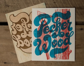 Pecker Wood - Block Print