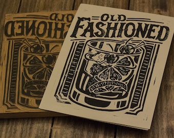Old Fashioned-  Block Print