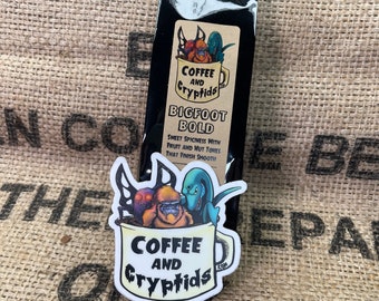 The Original Coffee And Cryptids -Bigfoot Bold Brew 2oz with sticker!