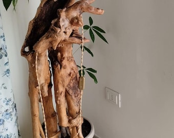 Tall Driftwood Floor Lamp: Mediterranean Sea, Boho Decor