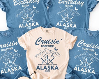 Alaska Cruise Family Matching Shirts: Comfort Colors Vacation Tees