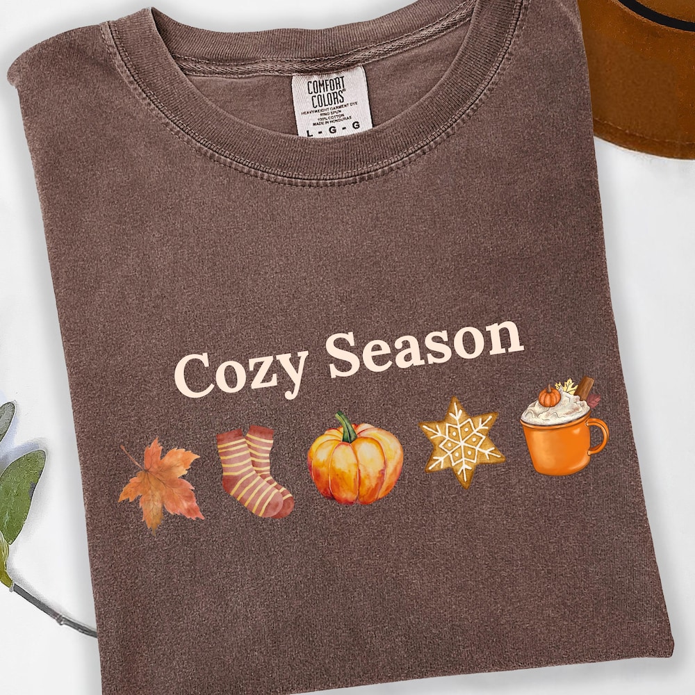 Cozy Season Fall Sweatshirt, Cozy Season Sweatshirt, Autumn Sweatshirts, Sweatshirts For Her,Fall Sweatshirt,Cozy Autumn Shirt,Halloween Tee Uniquethreads Fashion