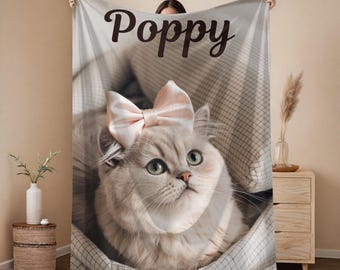 Personalisierte Haustier Decke mit Haustier Foto + Name Personalisierte Hunde Portrait Decke Personalisierte Hundedecke Katzen Bild Decke Haustier Foto Hund Dad Geschenk