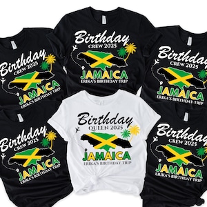 Jamaica Birthday Trip T-shirt, Personalized Name Birthday Shirt, Jamaica Birthday Queen Tee, Jamaica Birthday Crew Shirt, Birthday Squad Tee