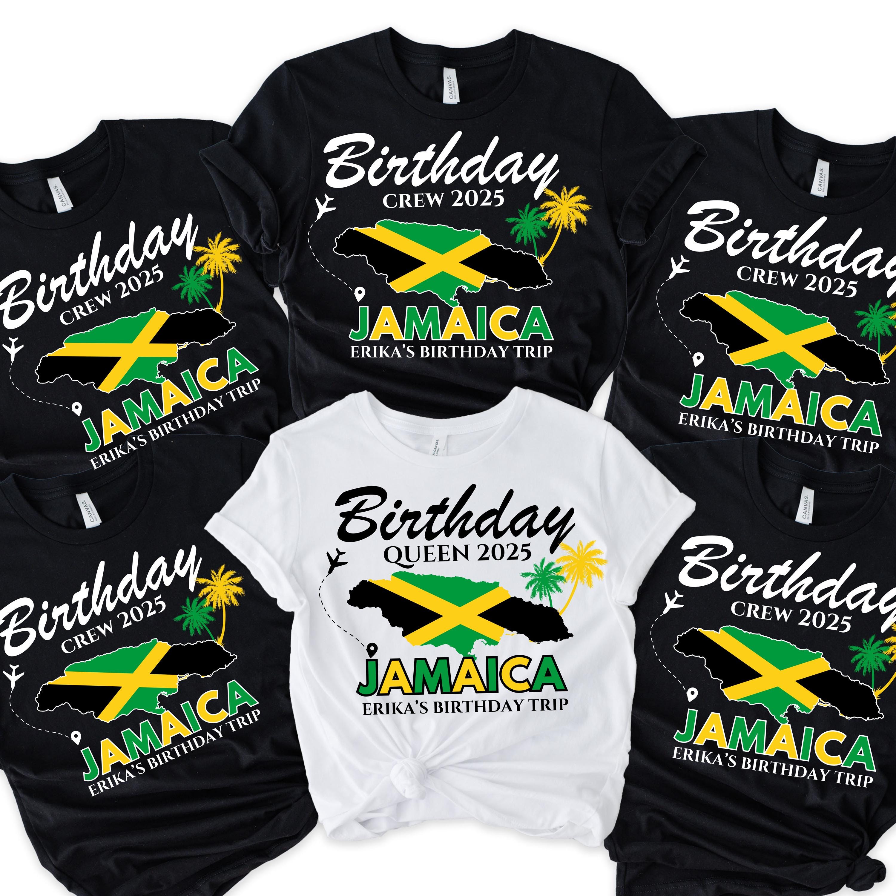 Jamaica Birthday Trip T-shirt, Personalized Name Birthday Shirt, Jamaica Birthday Queen Tee, Jamaica Birthday Crew Shirt, Birthday Squad Tee