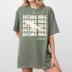 Retro Bachelorette Bride Shirt, Personalized Future Mrs Shirt, Custom Bridal, Bride to be Shirt, Custom Future Mrs Shirt, Comfort Colors tee