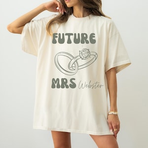 Retro Bachelorette Bride Shirt, Personalized Future Mrs Shirt, Custom Bridal, Bride to be Shirt, Custom Future Mrs Shirt, Comfort Colors tee