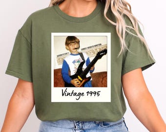 Custom Vintage Photo And Year, Custom Shirt With Picture Personalized 30th Birthday Gift, Vintage 30th Birthday Party Vintage Est 1995 Shirt