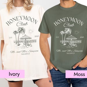 Mr and Mrs Shirts, Custom Couples Honeymoon Vacation Shirts, Just Married Shirt, Hubby Wifey Shirt, His and Hers Shirts, Honeymoon Vibes Tee