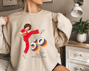 Tengo 50 años y me gusta patear, Sally O'Malley tiene 50, sudadera, regalo de cumpleaños número 50, 50 años, camiseta de cumpleaños número 50, camiseta divertida, camiseta meme