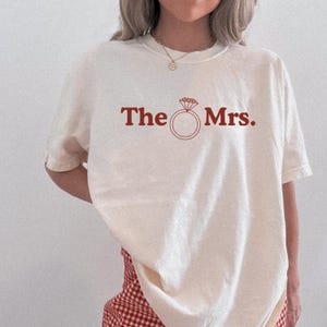 The MRS T-Shirt – Custom Bride Tee, Wedding Gift for Her, Newlywed Shirt, Bridal Shower Gift, Honeymoon Top, Bachelorette Party Tee, Wifey